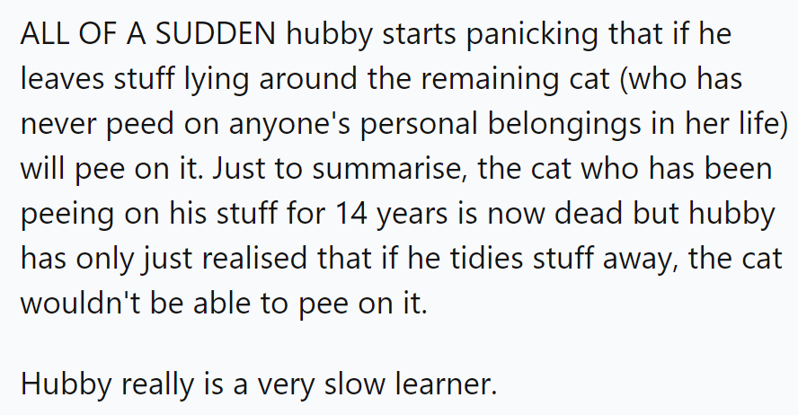 Looks like hubby's finally catching up to Nemo's wisdom... albeit a little late to the tidy party.