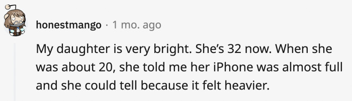 32. I wonder how she lugs around 128GB worth of memory