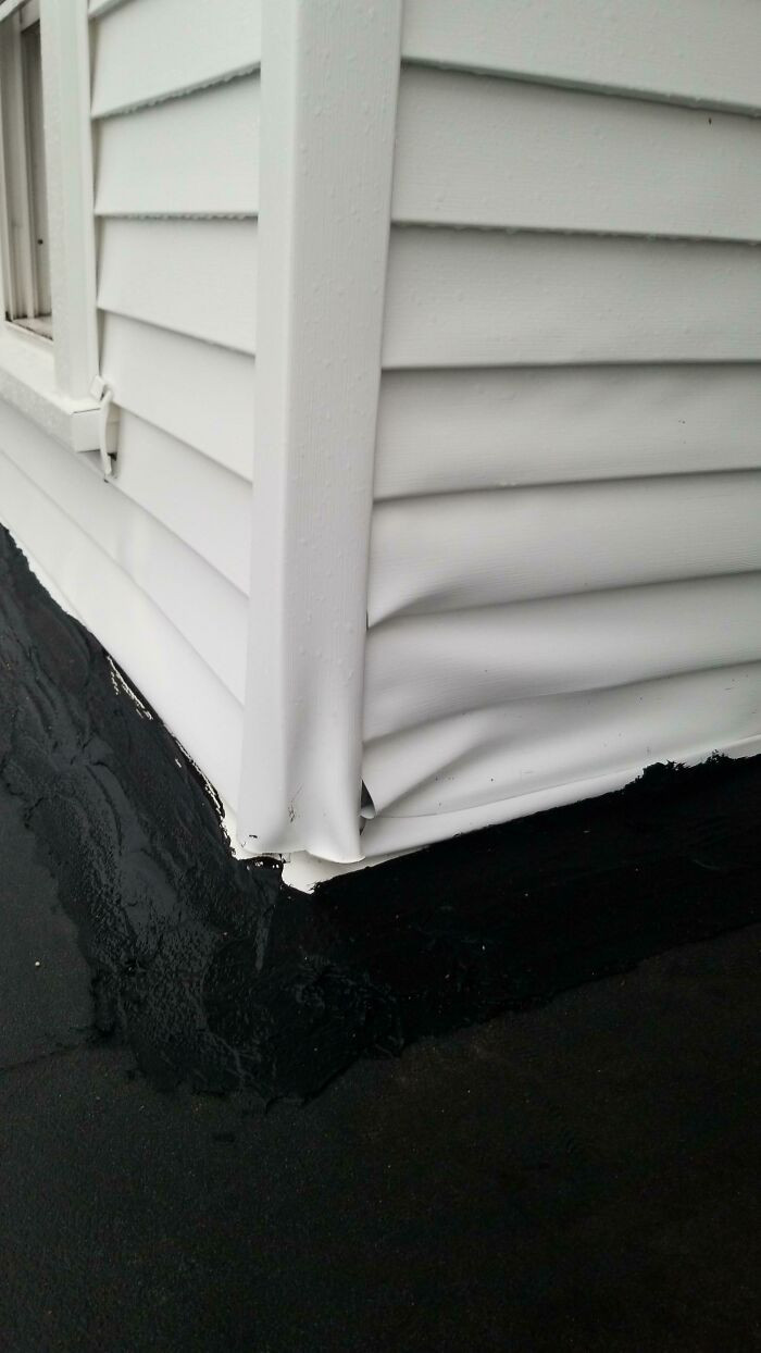 7. I Think The Roofers Got My Siding A Little Too Hot When Torching Down A New Roof