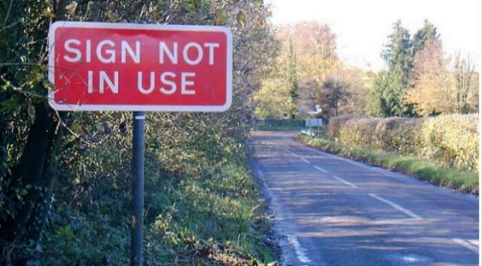 Large mosquito-like sign with surprised thanks message, humorous everyday mishap reaction