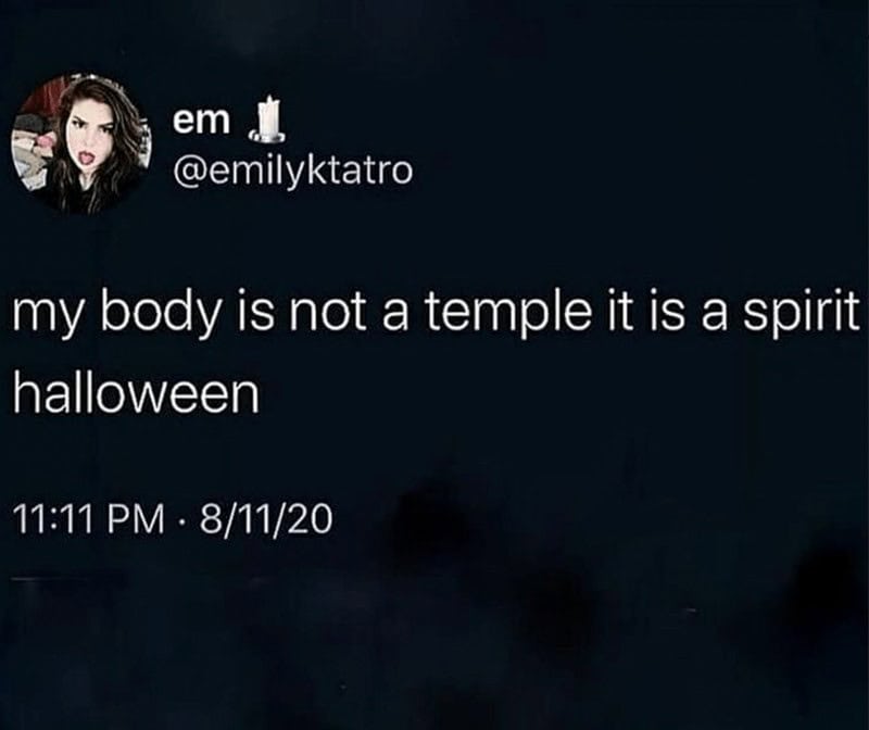 5. When your body is a Spirit Halloween