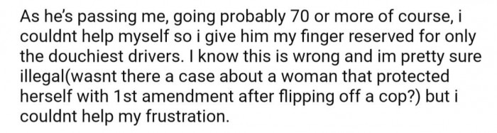 OP let their pettiness get the better of them and gave the aggressive driver 