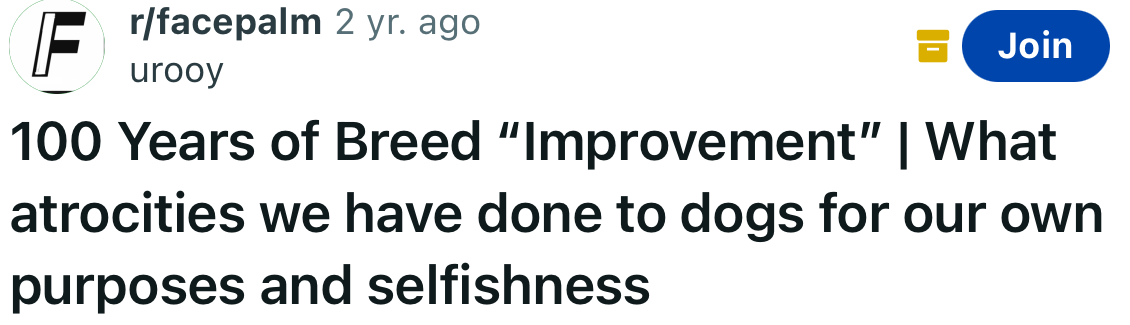 An interesting post for all dog lovers