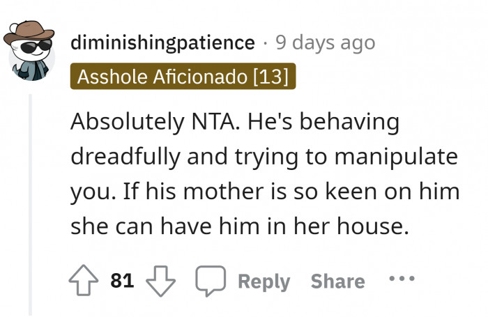 16. Let him find a job and be a father to his children.
