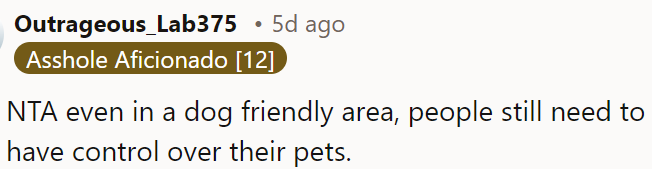 People need to maintain control over their pets.