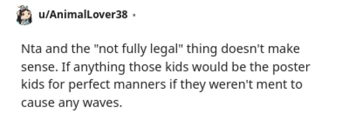 The whole legal thing doesn't make sense to this Redditor