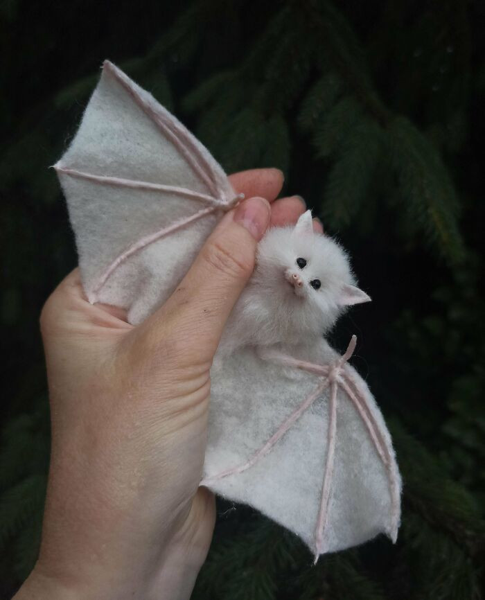 19. Needle Felted Fruit Bat, One Of My Most Recent Woolen Miniatures