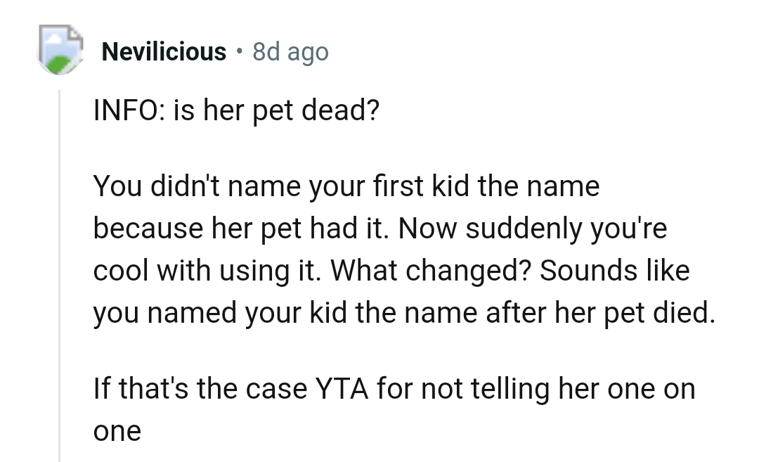 OP should have told her one on one