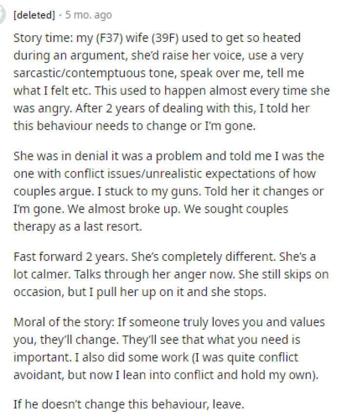 This is a fantastic story, and we're so happy that they shared this with OP because maybe it can give her hope or at least set expectations that need to be established.