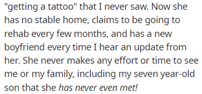 The mom's life is now in shambles, with multiple attempts at rehab and even more boyfriends