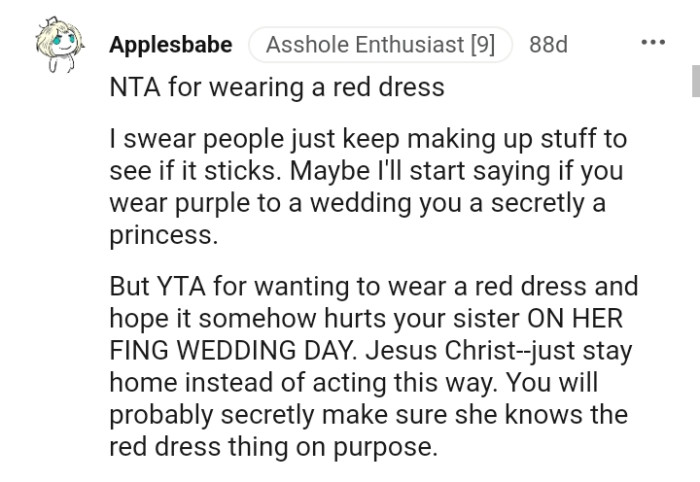 The OP should just stay home