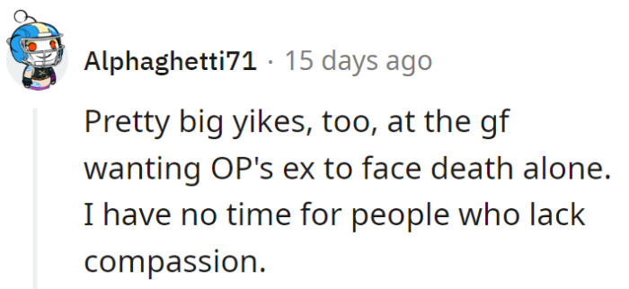 Yikes level: Expecting a teen and an ex to face life's heavy plot twists alone. Compassion, anyone?
