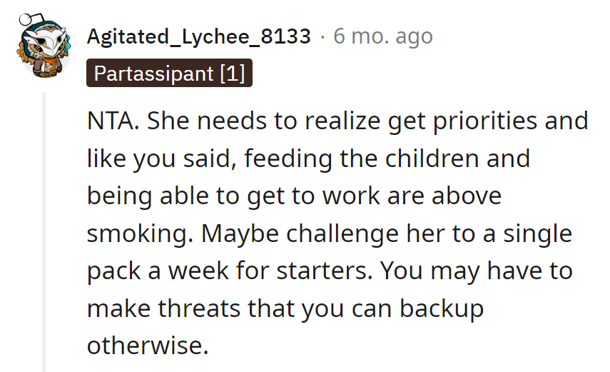 Time to trade smoke rings for budgeting rings—one pack a week challenge, or the kids stage a coup!
