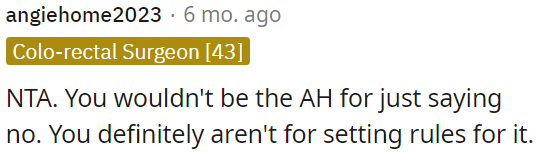 Saying no and setting rules is perfectly fine.