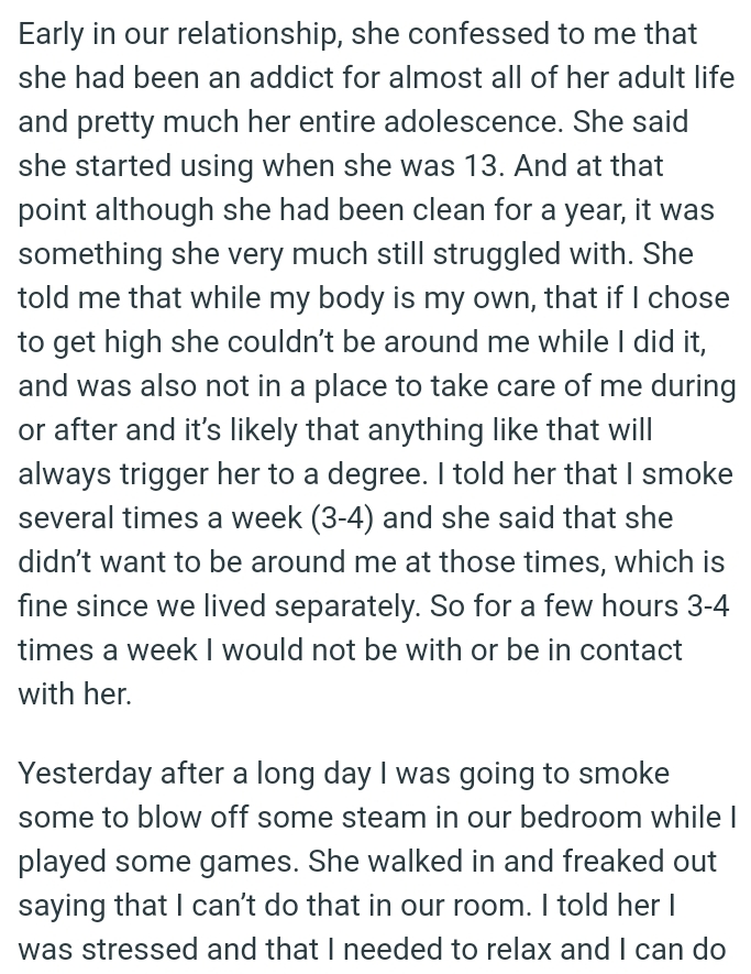 She said that she didn’t want to be around the OP at those times, which is fine since they lived separately