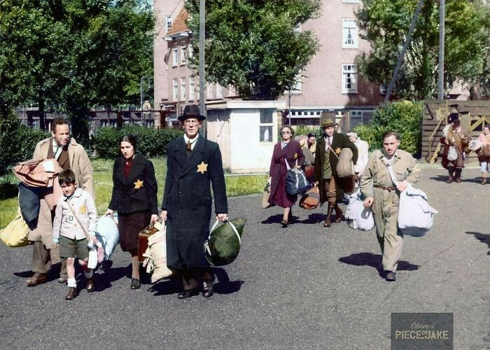 20. Jewish Families In Amsterdam, The Netherlands Being Forced To Leave Their Homes In May/June 1943 And Assemble For Deportation To Concentration Camps