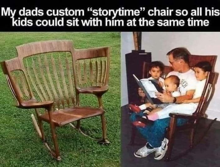 "A Custom Storytime Chair Big Enough For All The Kids Might Be One Of The Sweetest Dad Ideas Ever"