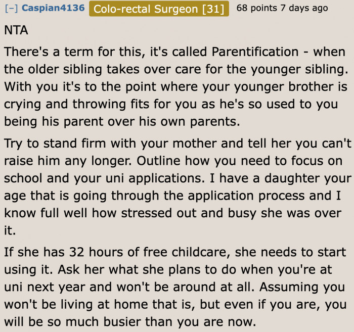 The OP needs to point out that she needs more time for her studies.