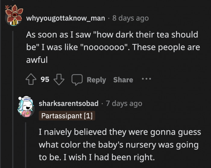 A traditional and boring baby shower would be a better plan than what OP's friends came up with.