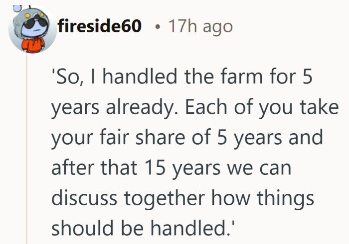 That plan works best when everyone is equally willing to step in.