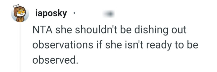 And the comments roll in...