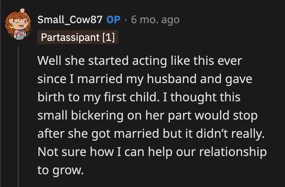 Maybe she can't accept that a 