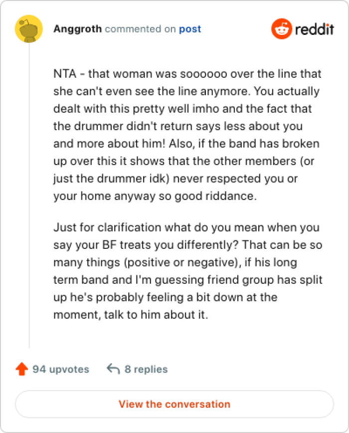 The woman clearly had no boundaries and didn't seem to care about anything here.