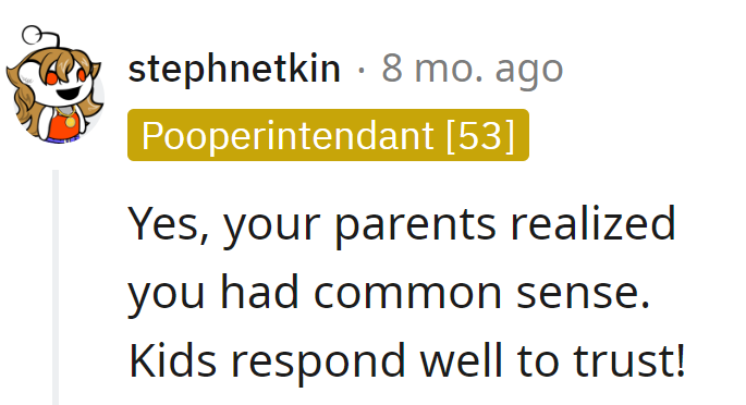 Trusting kids with some independence fosters common sense. It's like they have a built-in trust barometer!