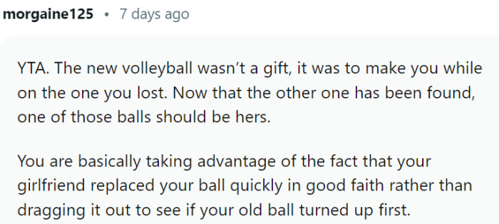 OP was taking advantage