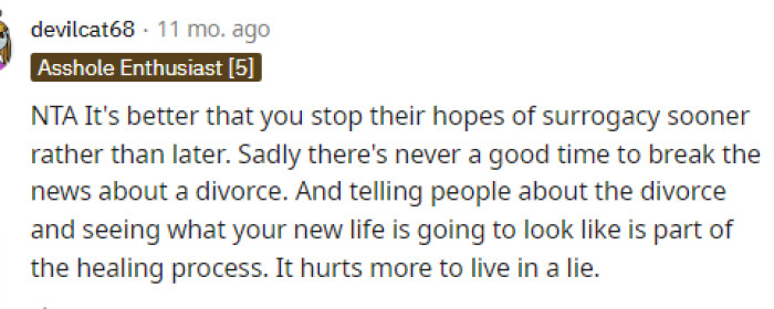 This is absolutely true too because they were being led on, and that's not right at all.