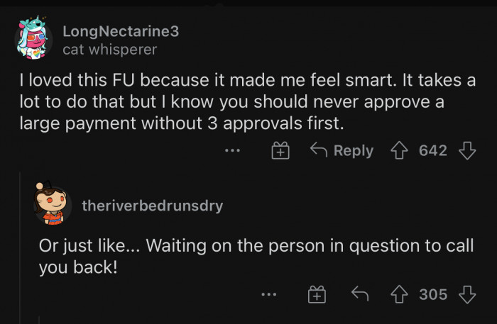 And three people have to turn a key at the same time.