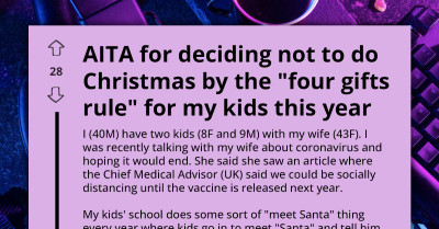 Mom Enforces "Four Gift Rule" For Christmas As Dad Pushes To Spoil Kids With Endless Presents