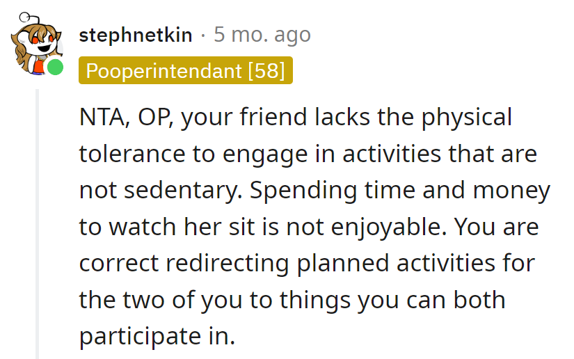 Watching Her Sit Isn't the Adventure He Signed Up For.