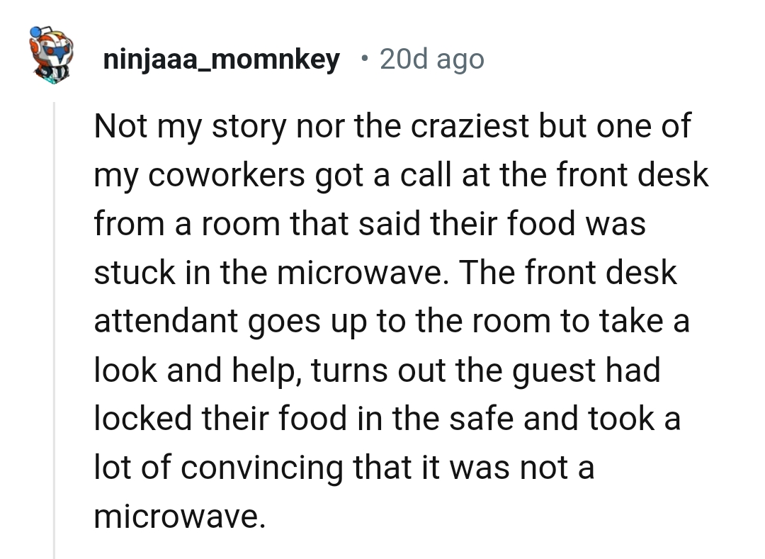 5. Locking their food in the safe