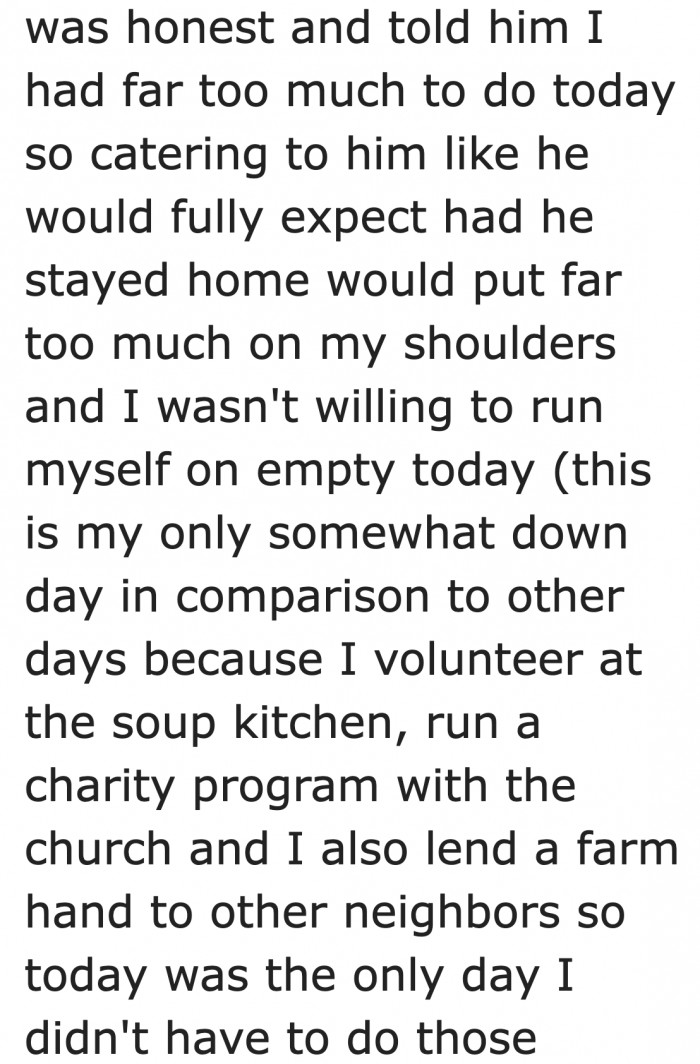 She had so much to do that day.