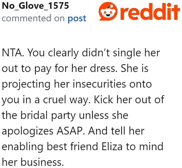 It might be for the best that the sister isn't coming to her wedding.