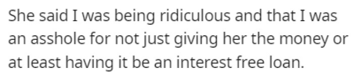 OP's daughter told them that their offer was ridiculous