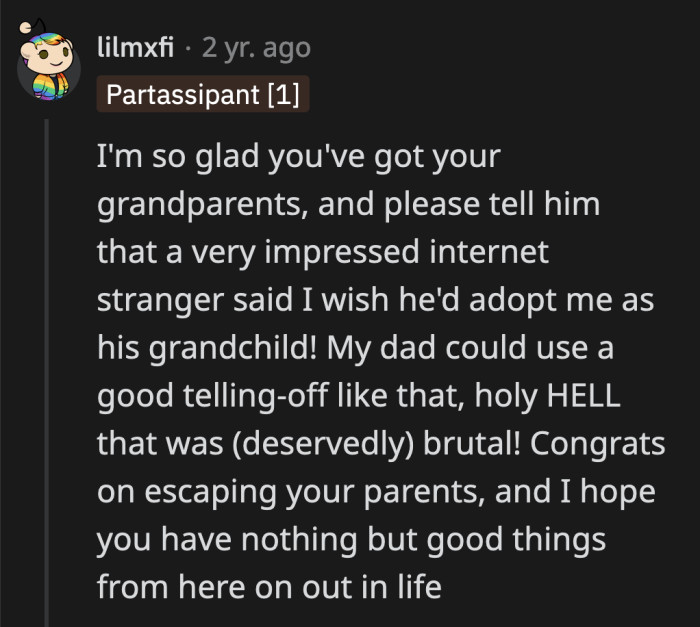 They wanted him to adopt them! Looks like OP is about to have more relatives on his side!