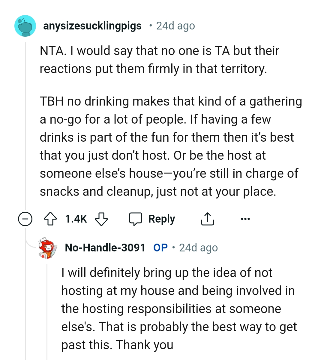 Being the host at someone else's house