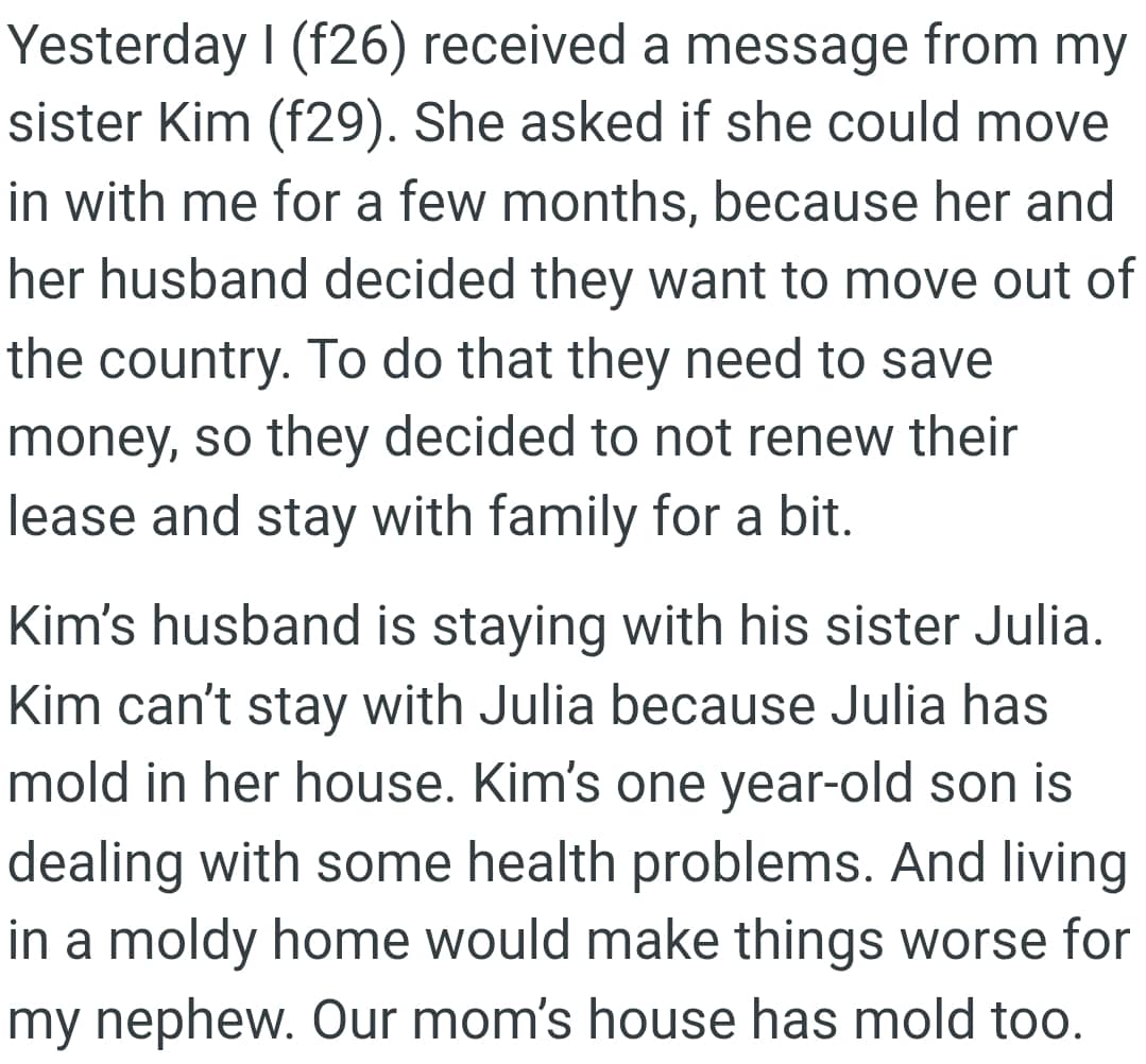 She says they need to save money, so they decided to not renew their lease