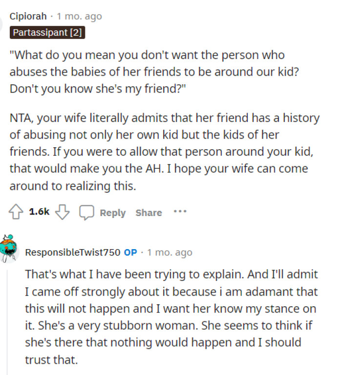 This is when people came to the comments and let him know that he's not the a**hole (TA) for having concerns about this friend because it sounds like she wasn't a great person.