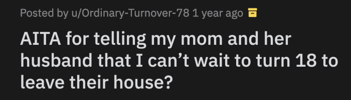 His Mom's Husband Tried to Earn OP's Affection