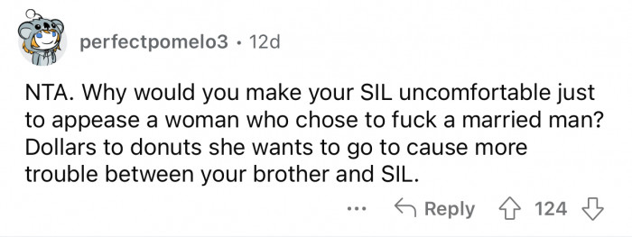 The GF is trying to stir up more drama.