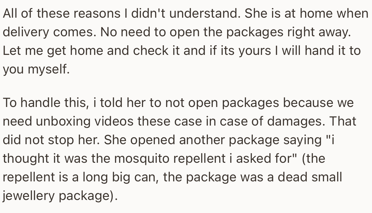 Despite OP complaining to her girlfriend's mom, this constant habit continued