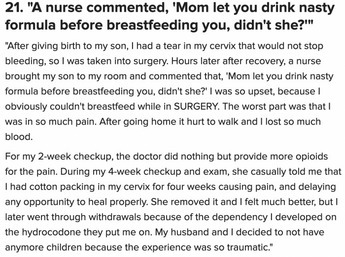 21. There’s also the horror of having their children subjected to the same kind of treatment.