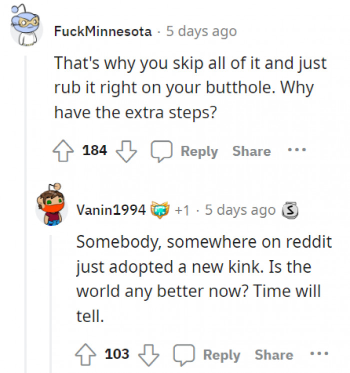 Bless your souls. And butts.