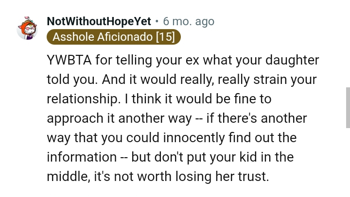 Don't put your kid in the middle