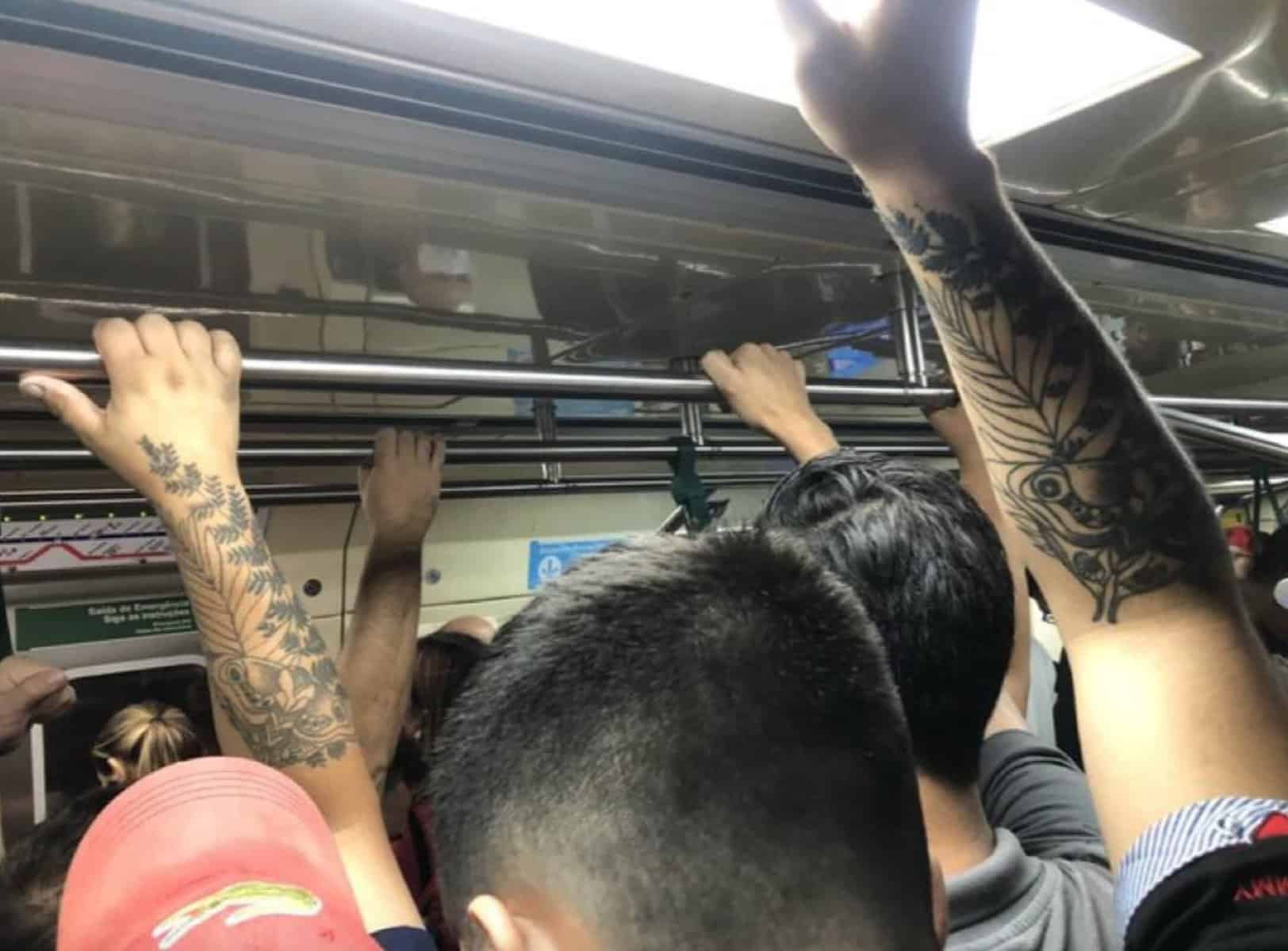 1. “Two guys with the same tattoo on the train.”