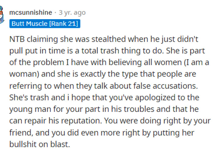 People in the comments agree with OP and explain that the guy definitely wasn't in the wrong in this case, but that the friend is way out of line.