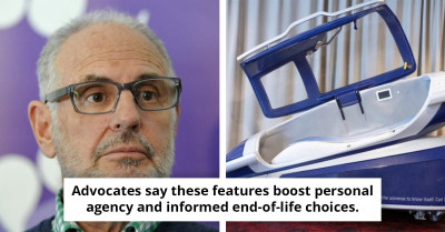 Designer of 'self-deliverance pod' introduces a new contentious feature that many are labeling as 'morally questionable' and 'dystopian.'